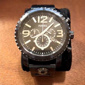 Fossil Men’s Watch JR1252 Compass Gunmetal Black